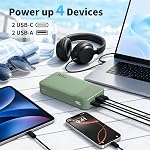 NOBIS 90W 20,000mAh Power Bank, Laptop Portable Charger 4-Port PD Fast Charging Battery Pack Digital Display for Laptop, Tablet, Phone and More