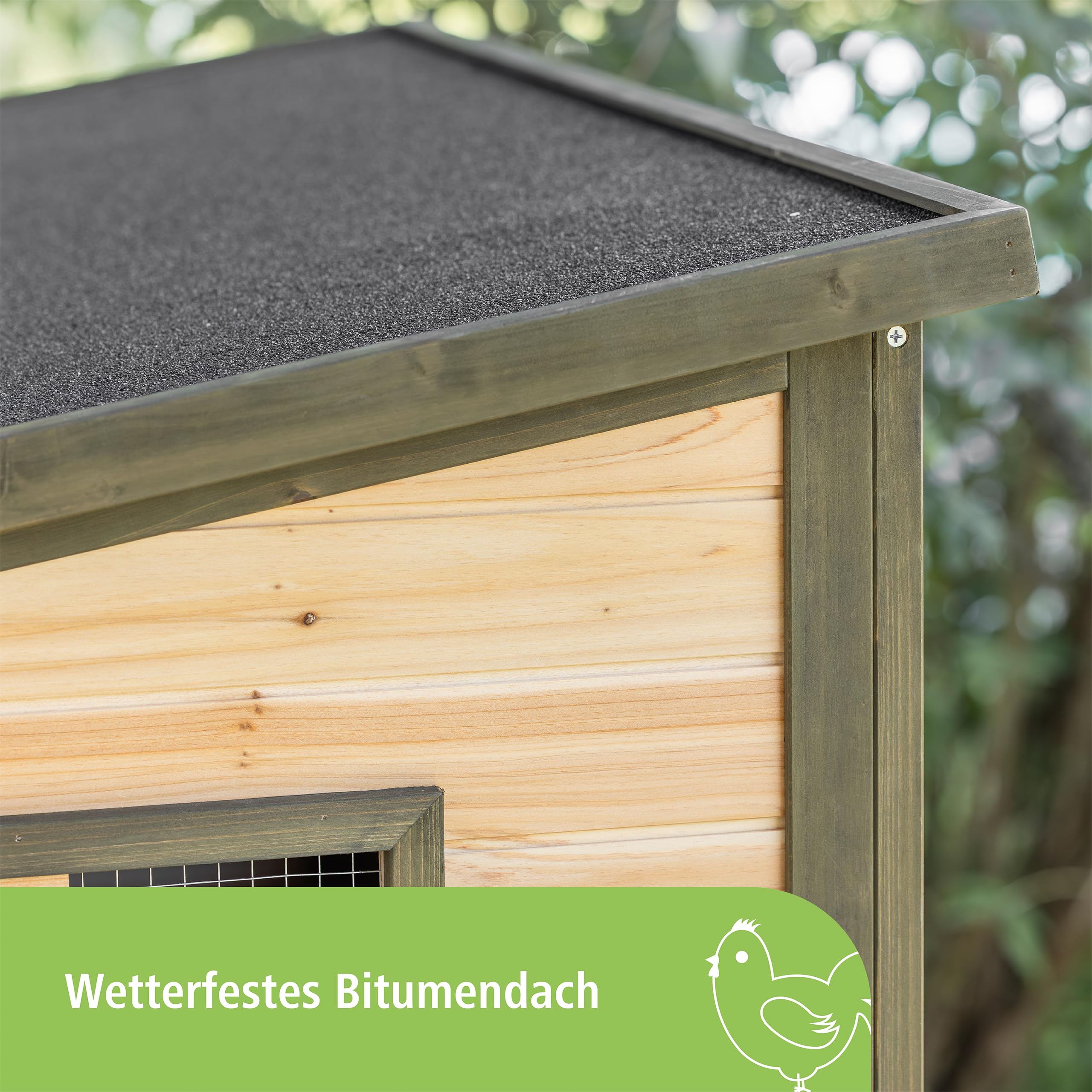 Kerbl Hobbyfarming Hühnerhaus Tower, Hühnerstall, 109x75x167cm, Holz, leicht zugänglich, leichte Reinigung, Zwei Sitzstangen, Zwei Legenester