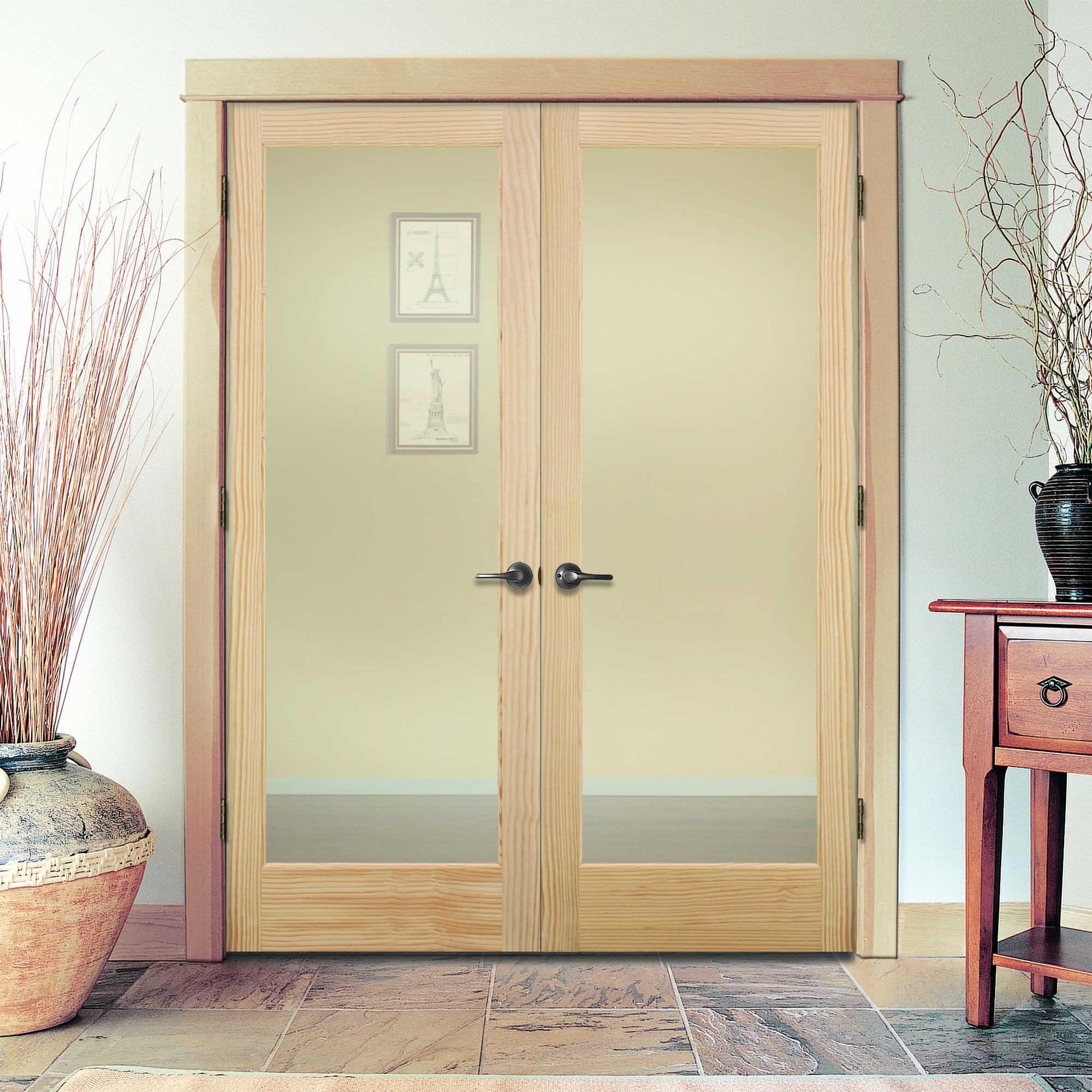 National Door Company ZZ19936BA Unfinished Pine Wood 1 Lite Clear