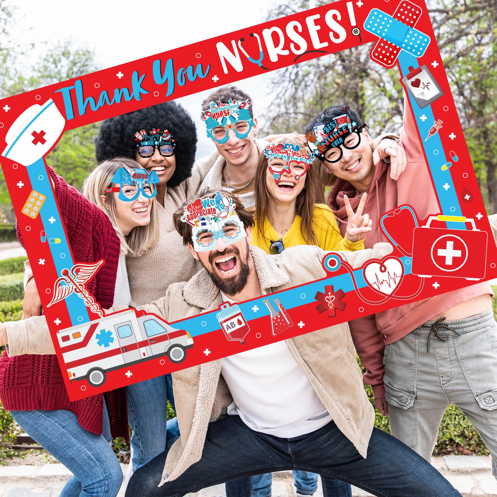 Soochat Nurse Day Photo Booth Props Graduation Photo Booth Prop Frame ...