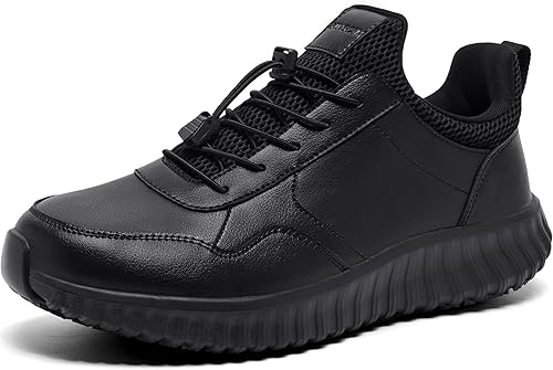 Men's Non-Slip Waterproof Lightweight Work Shoes & Restaurant or Food Service Sneakers