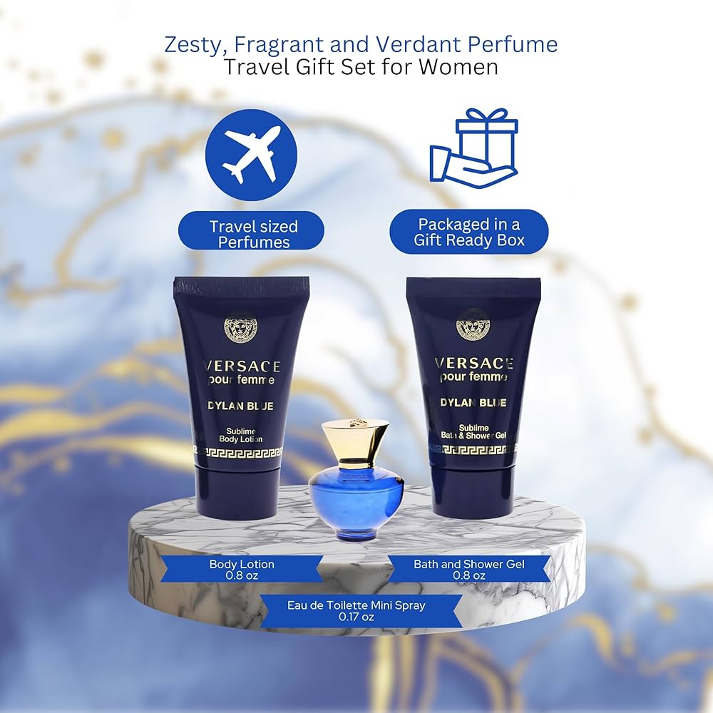 Amazon.com : Versace Dylan Blue 3 Piece Mini Gift Set For