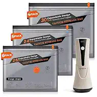 Travel Vacuum Bags with Electric Pump, 85% Space Reduction 16-Pack | Fits Carry-On, Luggage, and Suitcase, Reusable Airtight Seal Prevents Leaks, Ideal For Home Storage & Travel Packing