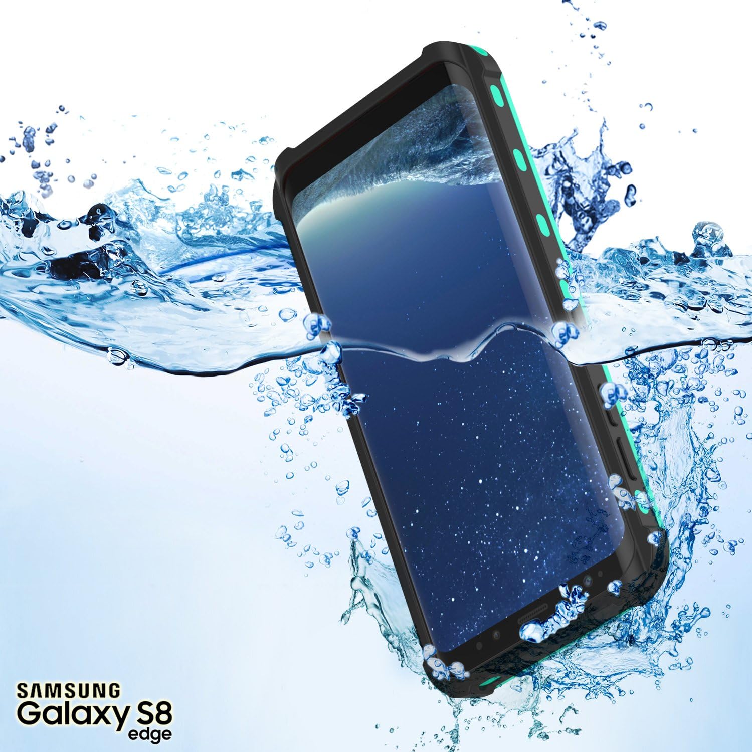Punkcase Galaxy S8 Waterproof Case [KickStud Series] [Slim Fit] [IP68 Certified] [Shockproof] [Snowproof] Armor Cover W/Built-in Kickstand + Screen Protector Compatible with Samsung Galaxy S8 [Teal]