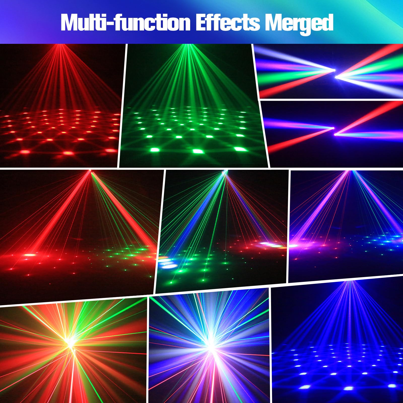 Mini Moving Head Licht mit 2 Köpfen-LED Effektstrahler mit RGB 3535 LEDs & 10W Strobe, LED Strahler Bühnenlicht mit DMX512 & Musiksteuerung, Disco Partylicht für DJ, Bühne, Bar, Hochzeit & Geburtstag