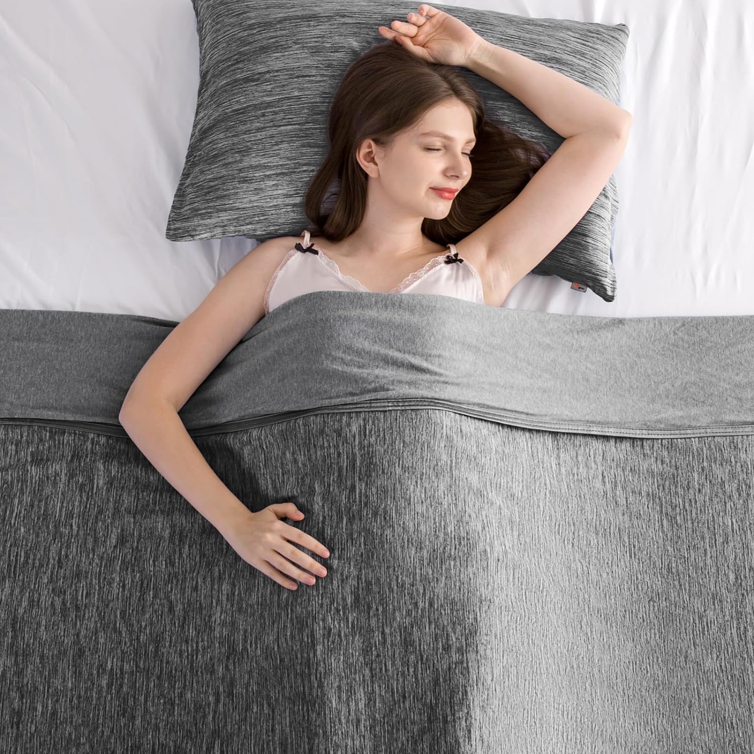 Elegear Q-Max 0,5 Arc-Chill 3.0 koc chłodzący na łóżko, sofę, krzesło, podróż, dla dorosłych, dzieci, gorący sen, komfort, lekki, podwójny, 150 x 200 cm, czarny