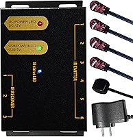 Vista 1 de Kit de repetidor IR, sistema de repetidor IR, extensor de control remoto IR. Soporta hasta 50 pies.