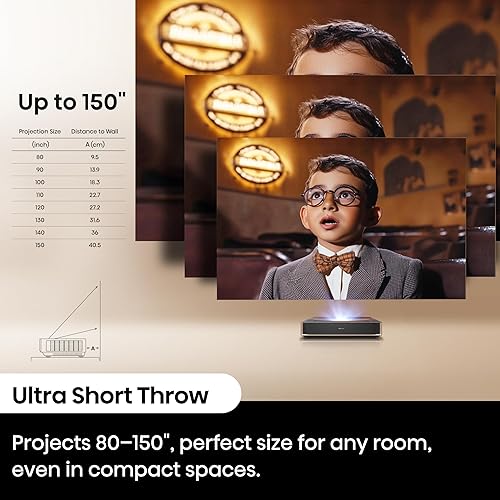 Miniatura 7 de Hisense PT1 Proyector láser triple de distancia ultracorta, UHD 4K, Google TV, 80'' - 150', 2500 lúmenes, contraste 3000:1, IMAX Enhanced, Dolby
