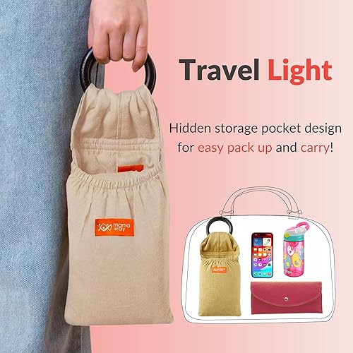 Miniatura 6 de Mamaway Portabebés para recién nacidos y niños pequeños (soporta hasta 165 libras), certificado IHDI, hecho de rayón y lino, suave y transpirable,