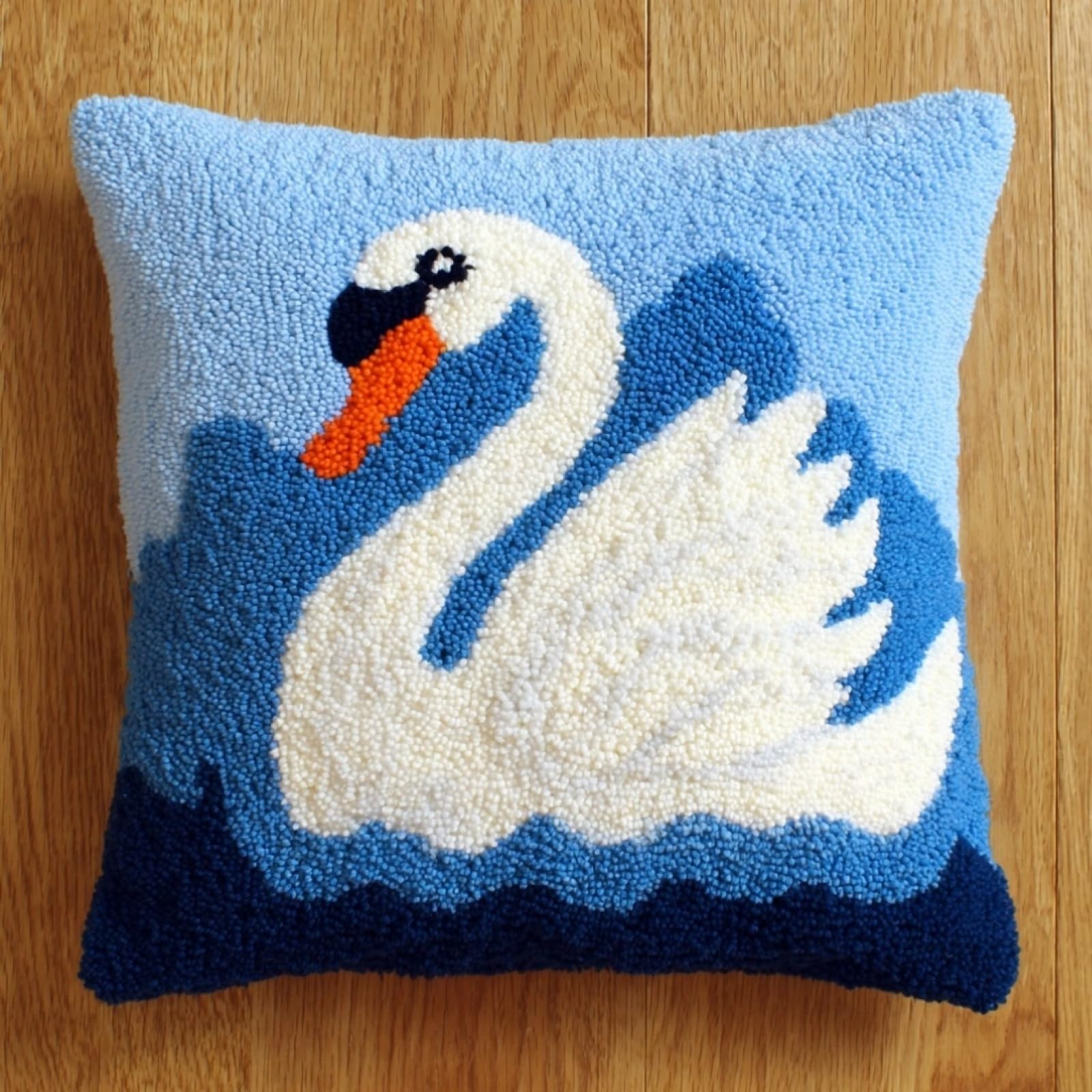 AxiangziK Latch Hook Pillow Kit for Beginners,swan