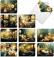 Vista 11 de The Best Card Company - 20 tarjetas de notas en blanco en caja (4 x 5.12 pulgadas) - Divertidos patrones surtidos (10 diseños, 2 de cada uno)