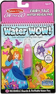 Melissa & Doug On the Go Water Wow! Reusable Water-Reveal Activity Pad - Fairy Tale - Imagine Ink Coloring Book, Stocking Stuffers, Coloring Books For Kids Ages 3+, Travel Toys For Toddlers