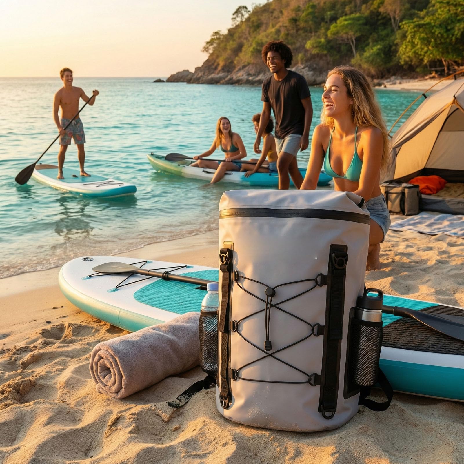 Naroote Sac Étanche, Sac de Natation Étanche Flottant de 40 L avec Plusieurs Poches, Conception Indéchirable, pour Les Voyages, Le Kayak, la Navigation de Plaisance, Le Camping