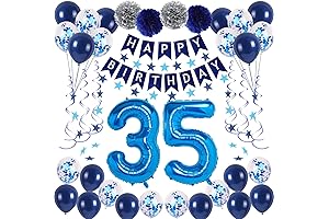 Blue 35 Birthday Decorations for Memorable Celebration!