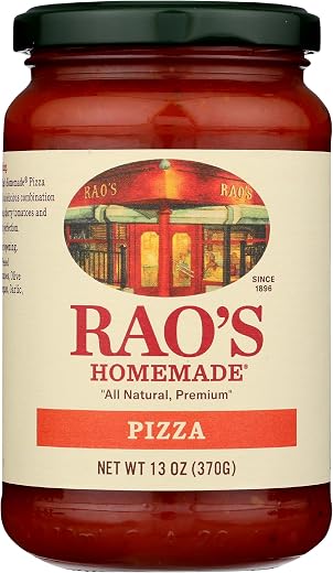 Rao's Homemade Classic Pizza Sauce, 13 oz, Keto Friendly, Tomato Sauce, Premium Quality Tomatoes from Italy and Olive Oil