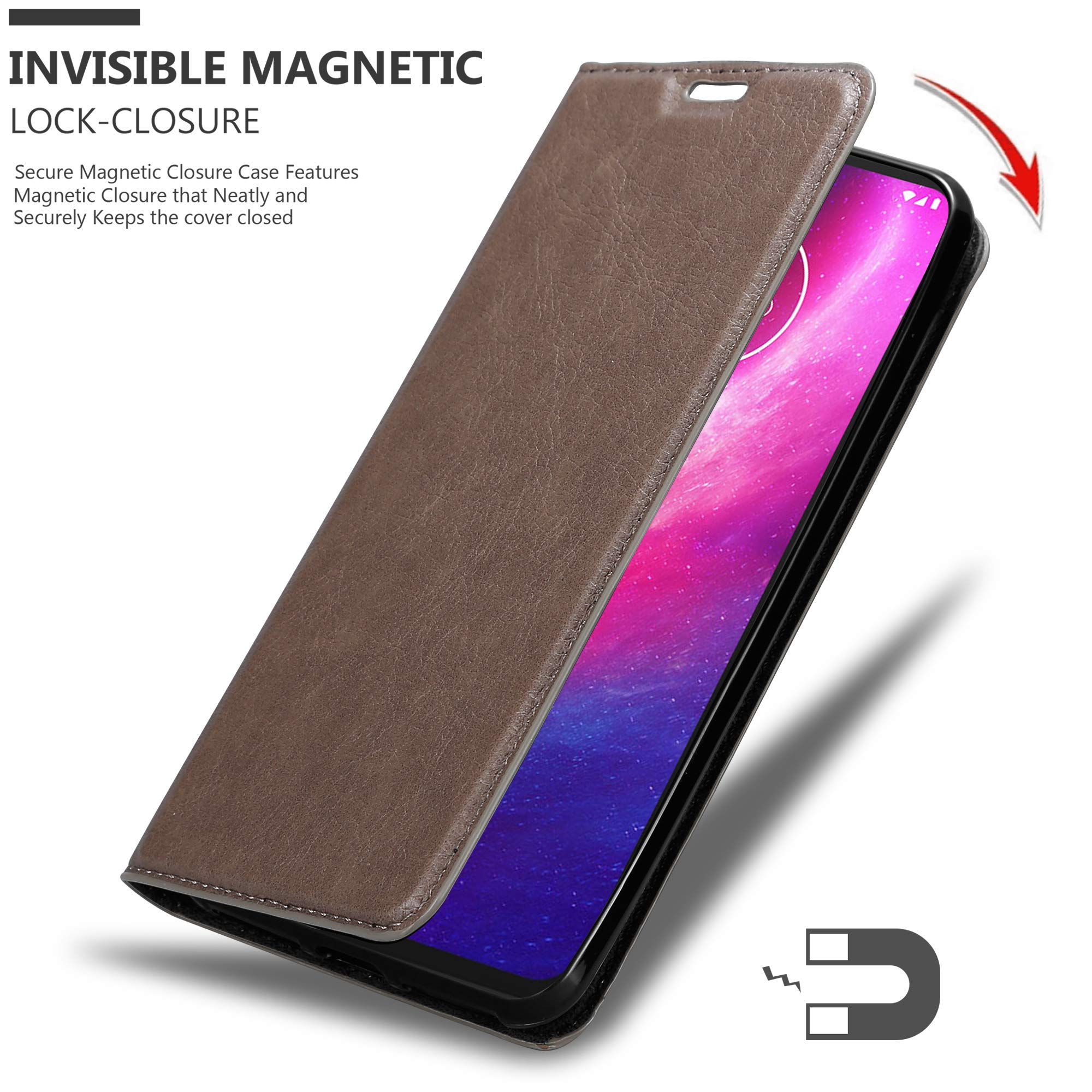Cadorabo Custodia Libro compatibile con OnePlus Nord in BRUNO CAFÉ - con Vani di Carte, Funzione Stand e Chiusura Magnetica - Portafoglio Cover Case Wallet Book Etui Protezione