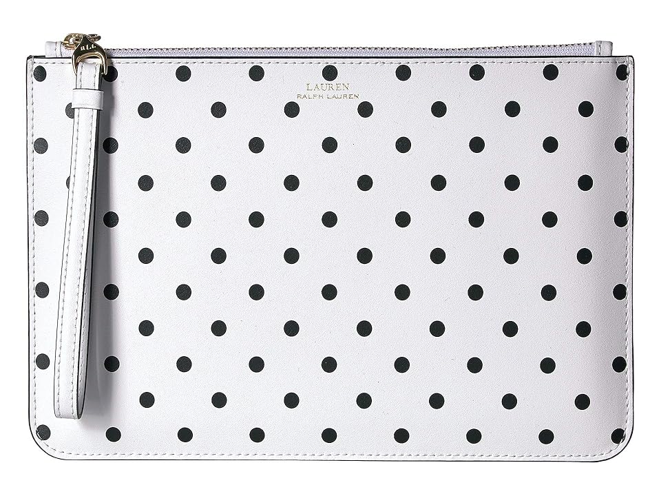 

LAUREN Ralph Lauren Pouch (Optic White/Black) Clutch Handbags