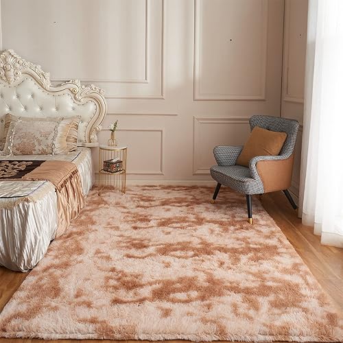 Miniatura 6 de Arbosofe Alfombras de área para sala de estar, dormitorio, 5 x 7 pies, color beige, esponjoso, peludo, alfombra pequeña, alfombra de felpa suave,