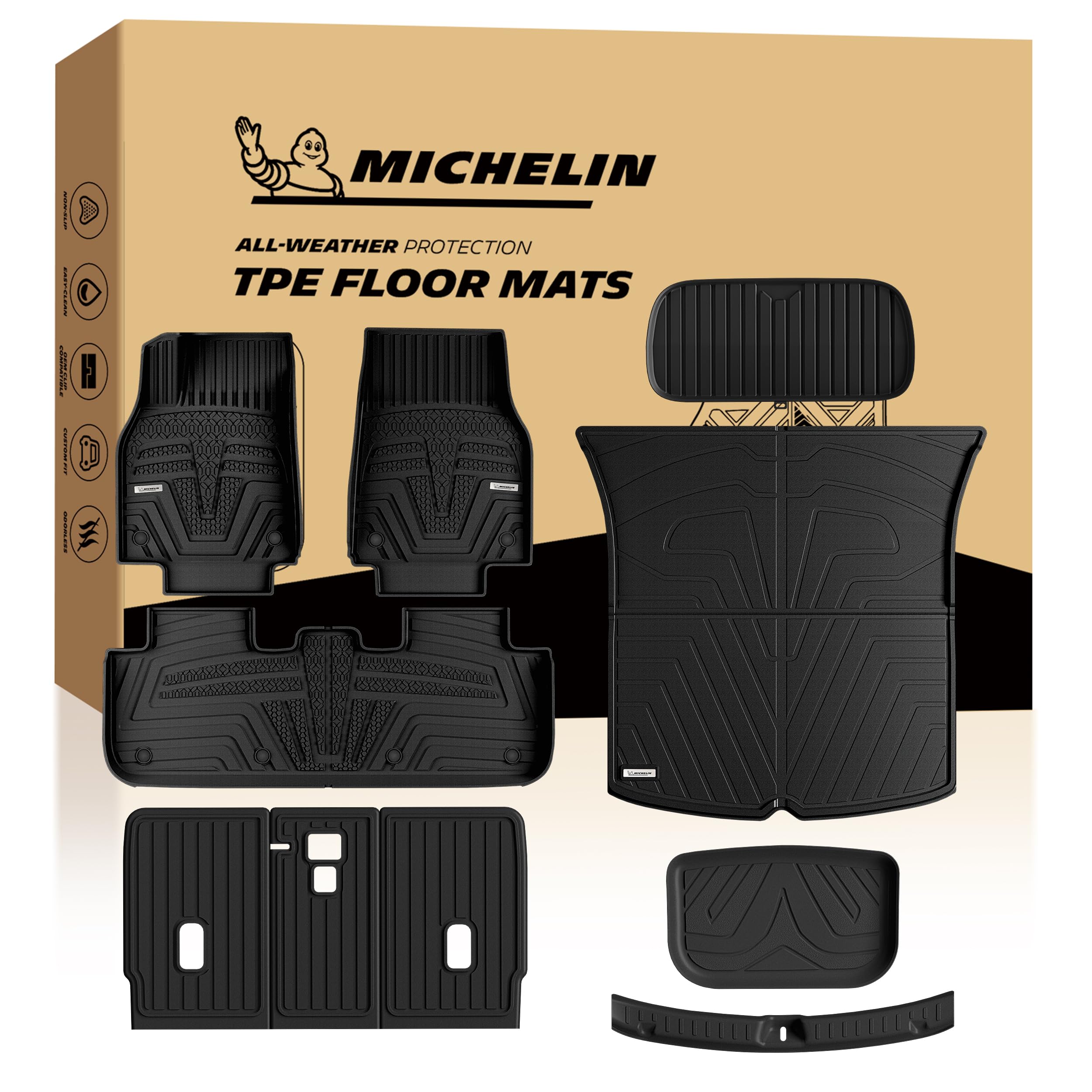 Photo 1 of Michelin Floor Mats for Tesla Model Y (2025-2027, 5-Seater)