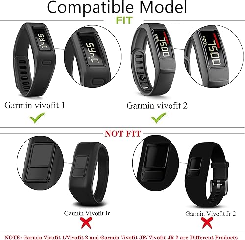 Miniatura 7 de Correa para Garmin Vivofit 1  Vivofit2, correa de repuesto de silicona suave para Garmin Vivofit 1  Vivofit 2 Activity Tracker, pequeña, grande,