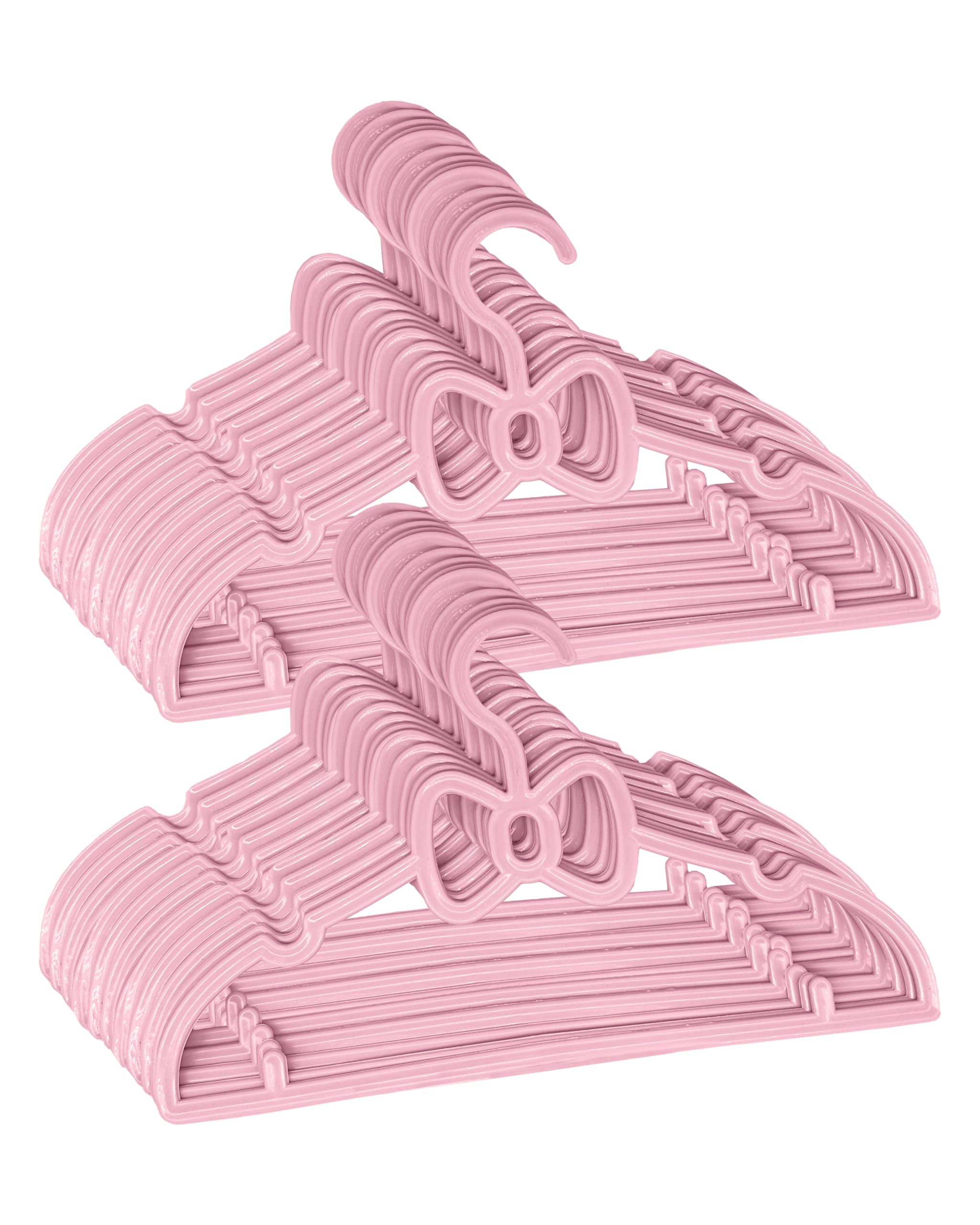 Appendino Grucce Appendiabiti per Bambini, Plastica, Multicolore, Multipack cod.9830 (30, 9836-Rosa)