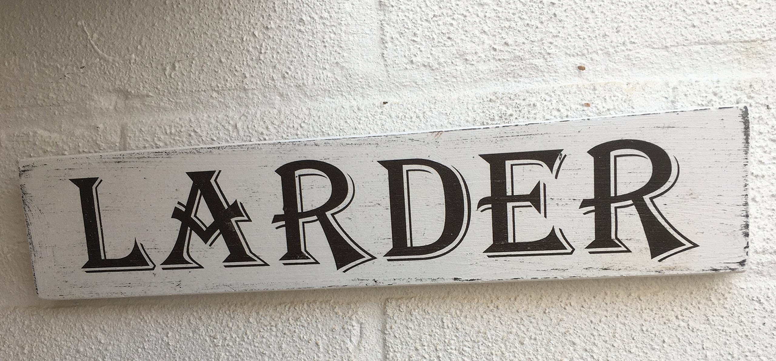 Szhmz Colour-206 Vintage Primitive Funny Farmhouse Decor Larder Kitchen Sign Decoration For Door Home Garden Living Room Kitchen Store Cafes Gate Garage Club Bar Metal Sign 4X16 Inch, Cqq-G136