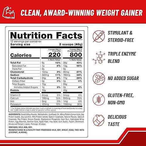 Miniatura 2 de Bebida mezcla para ganancia de peso de Naturade Sabor a vainilla Contenido 1693 oz 2661 1 1