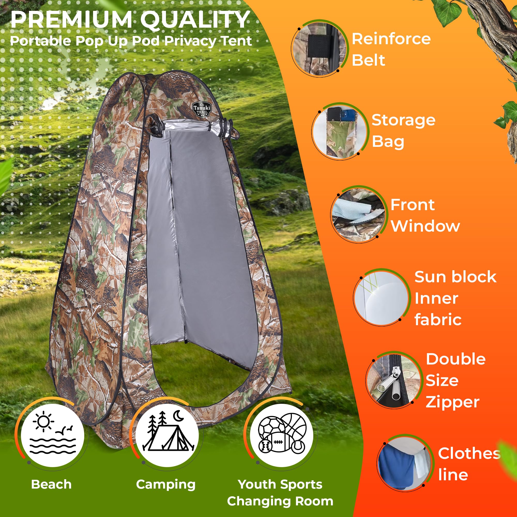 Amazon.com: Waterproof Portable Camping Toilet Tent - Privacy 