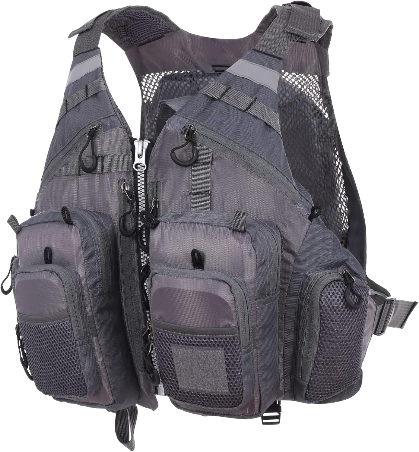 Lixada Fly Fishing Vest Fishing Jacket Breathable Polyester Mesh Design Fishing Vest image 2