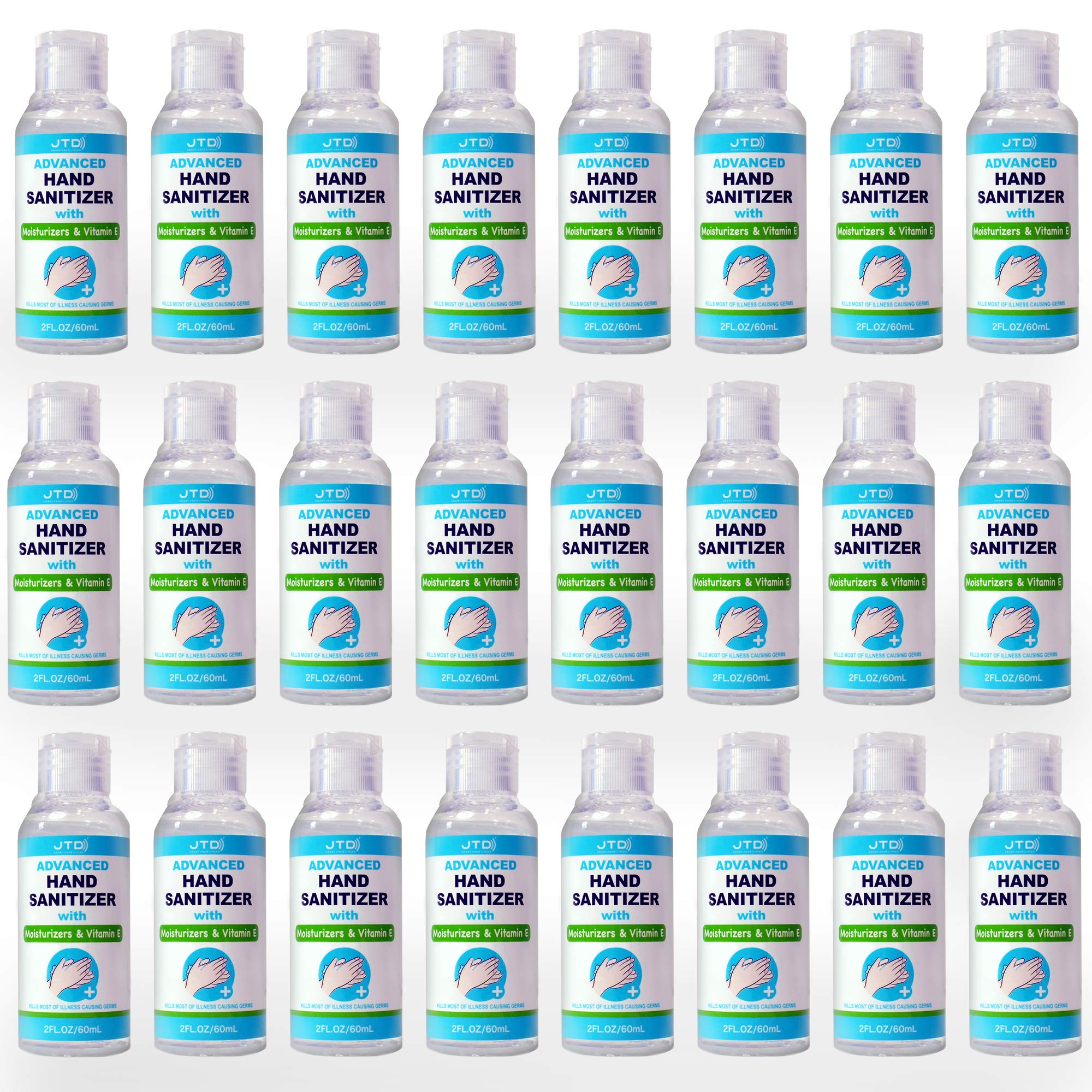 JTD Hand Sanitizer Gel with 70% Ethyl Alcohol Kills 99% Germs with Vitamin E for Moisturizing, Unsce