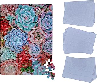 15 Sets LIT Sublimation Jigsaw Puzzle Blanks Combo 3 x A5 - DIY Heat Press Transfer Crafts 80 48 20 Slices Thermal Transfer Blank Puzzles for Sublimation