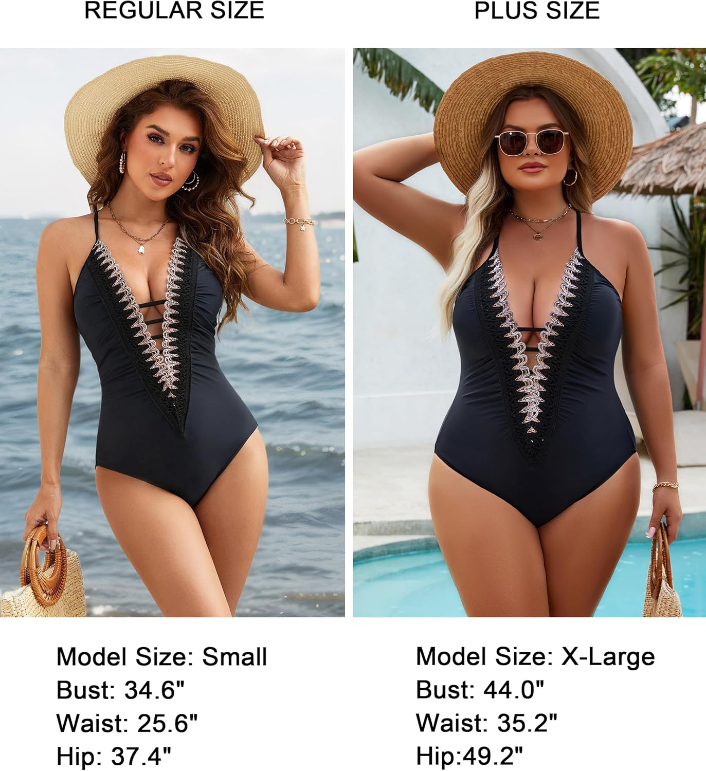 BMJL Women's Sexy One Piece Swimsuit Ruched Tummy Control Bathing Suit Plunge Color Block Swimwear 2026 - Image 5