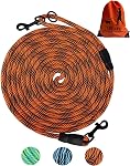 Long Dog Leash Tie-Out Check Cord, 16FT/30FT/50FT/100FT Recall Dog Training Rope Leash, Heavy Duty Dog Lead for Large Medium Small Dogs Playing, Camping, or Backyard