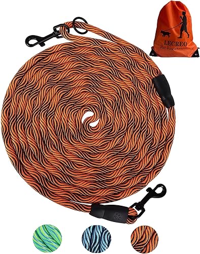 Miniatura 9 de Correa larga para perro, cordón de control de amarre, correa de entrenamiento para perros de 16 pies/30 pies/50 pies/100 pies, correa resistente