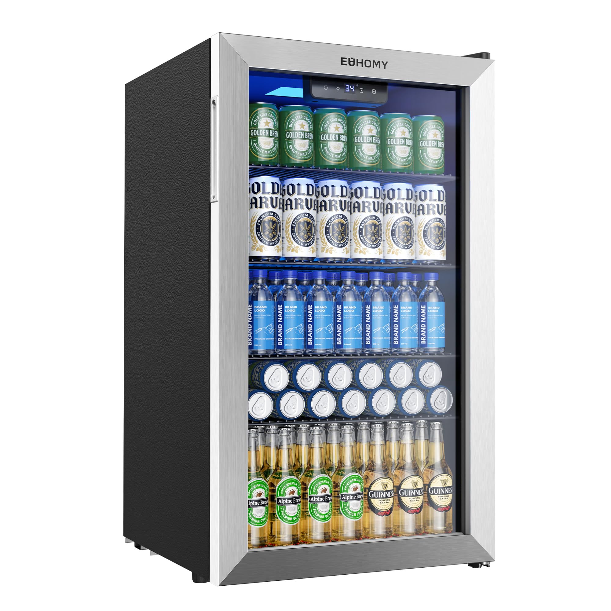 EUHOMY Mini Fridge 130 Can Beverage Refrigerator