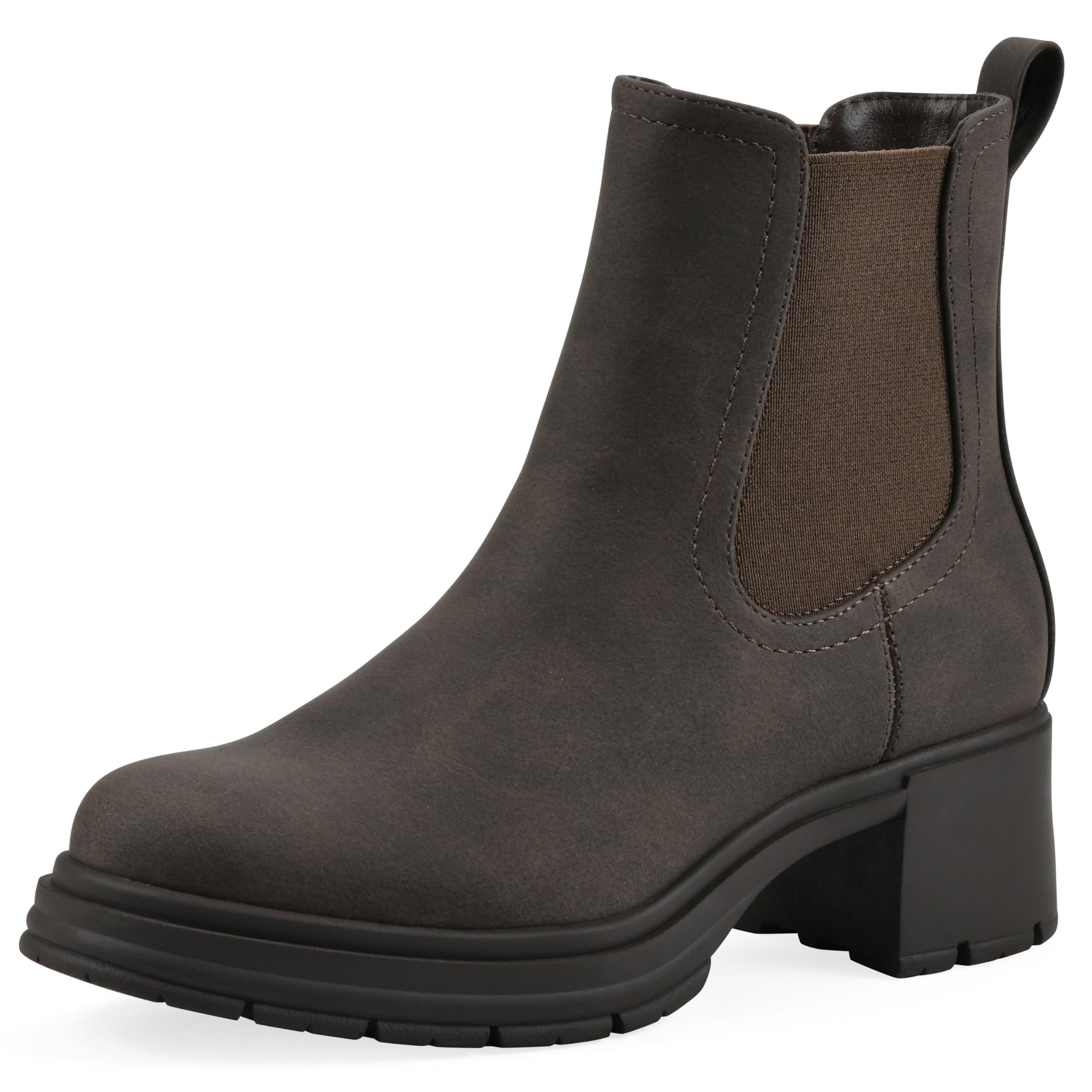 Cliffs by White Mountain Womens Mingo Cushioned Block Heel Chelsea Ankle Bootie