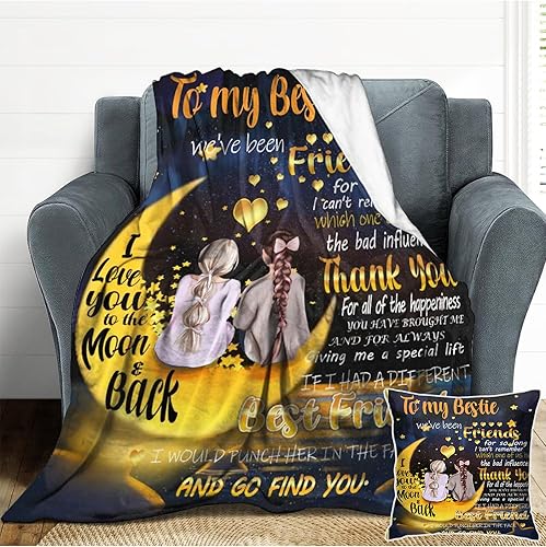 Miniatura 4 de Palsco Regalos de cumpleaños para mejores amigas para mujeres y niñas, manta de mejor amiga, regalos de amistad para mejores amigas, manta suave y