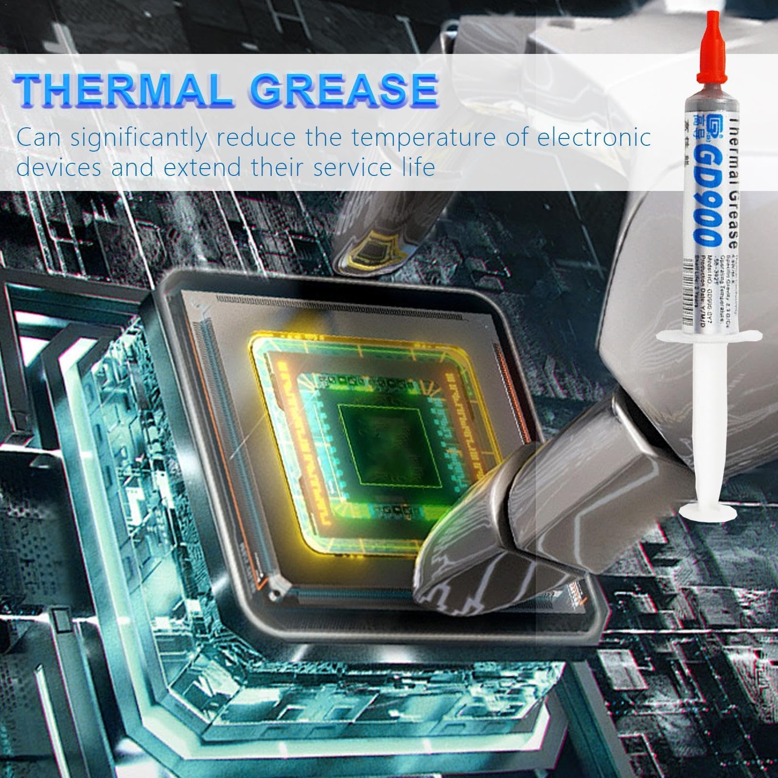 Pâte Thermique Pour PC 10g - Conductivité 13 W/m·k, Résistante à La Chaleur, Pour CPU Et GPU - 9