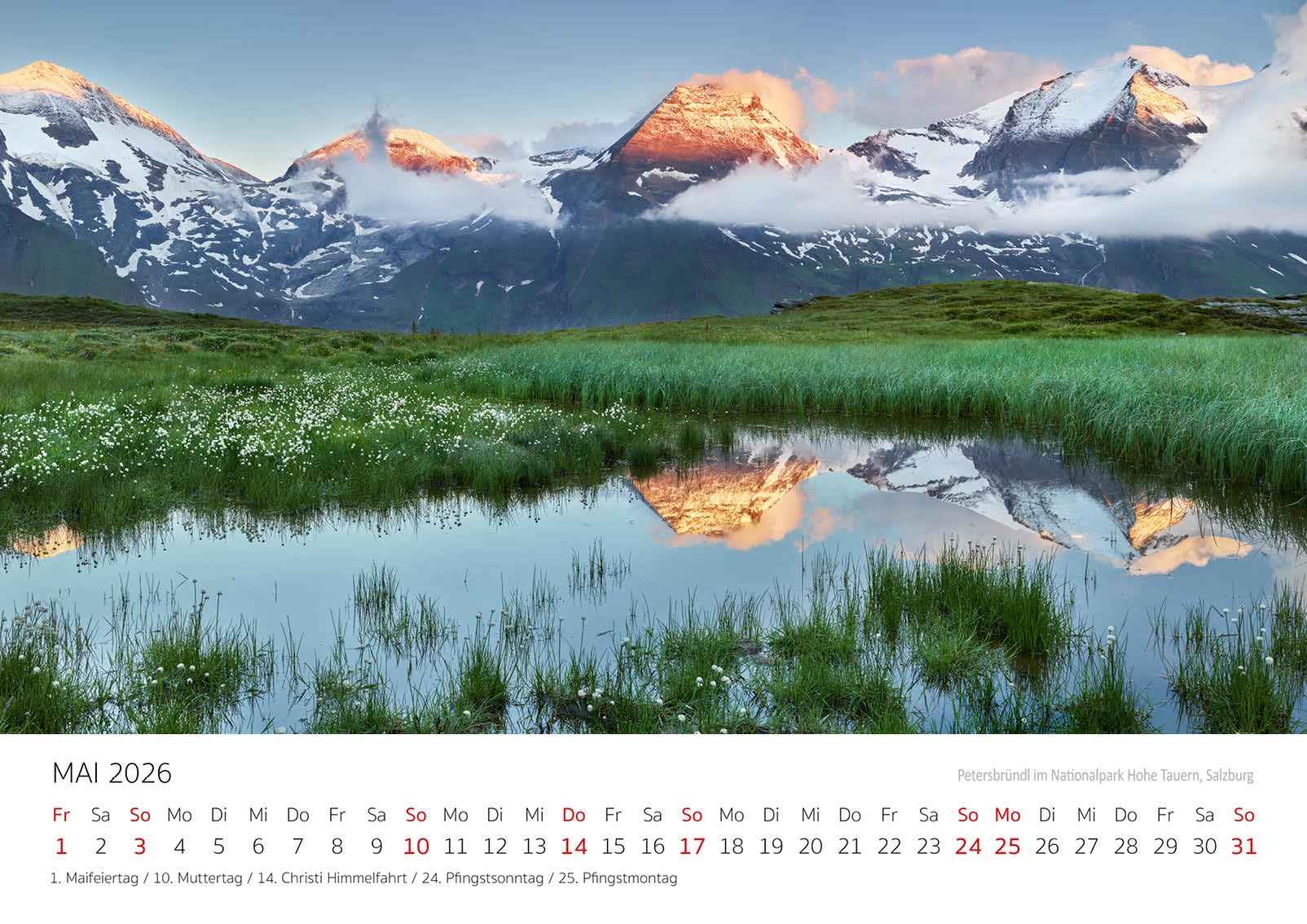 Calendario Da Parete 2026 'Vertice Delle Alpi' - Edizione Premium DIN A4, Foto Di Rainer Mirau, Spedizione In Germania