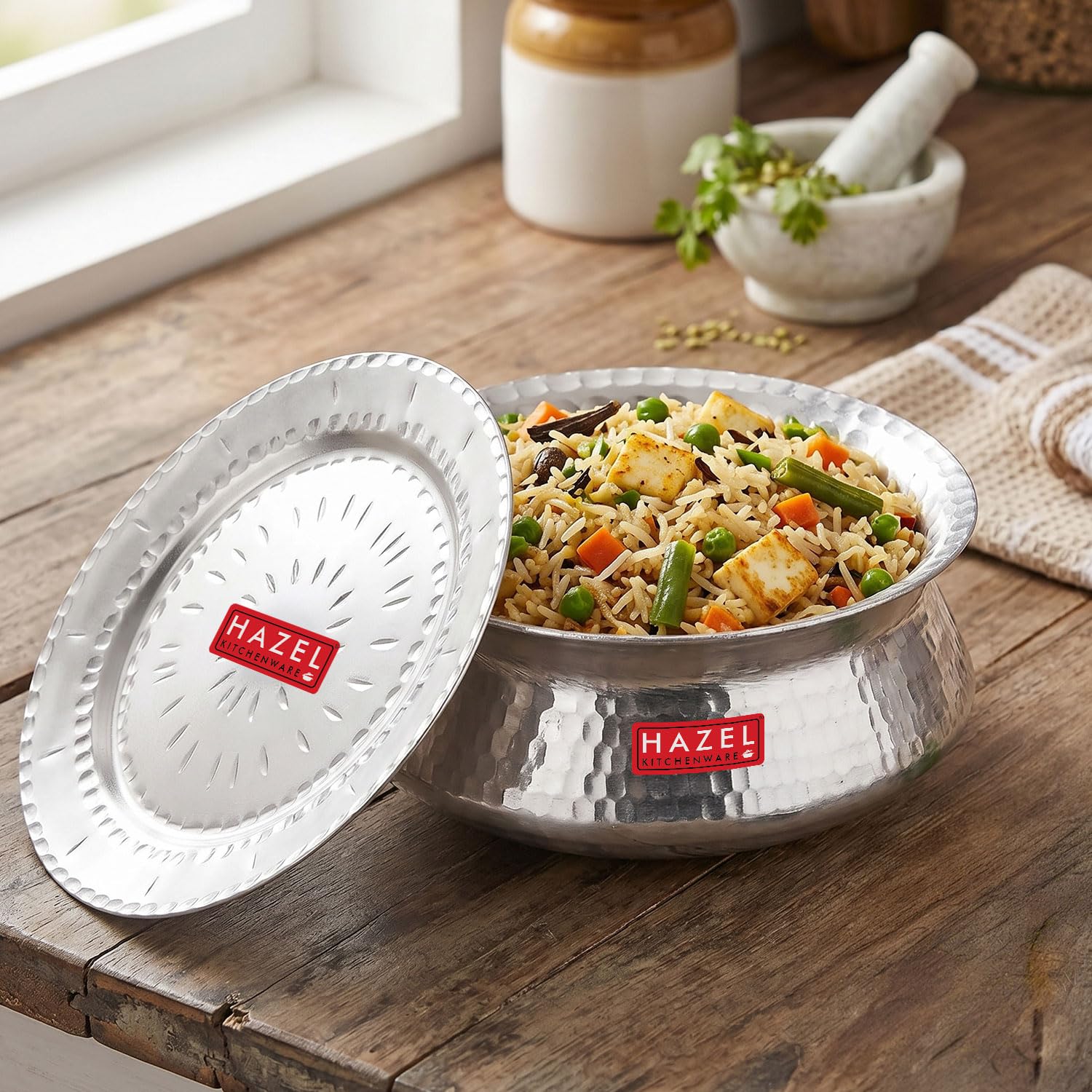 HAZEL Biryani Pot - 6300ml Aluminum Handi -5