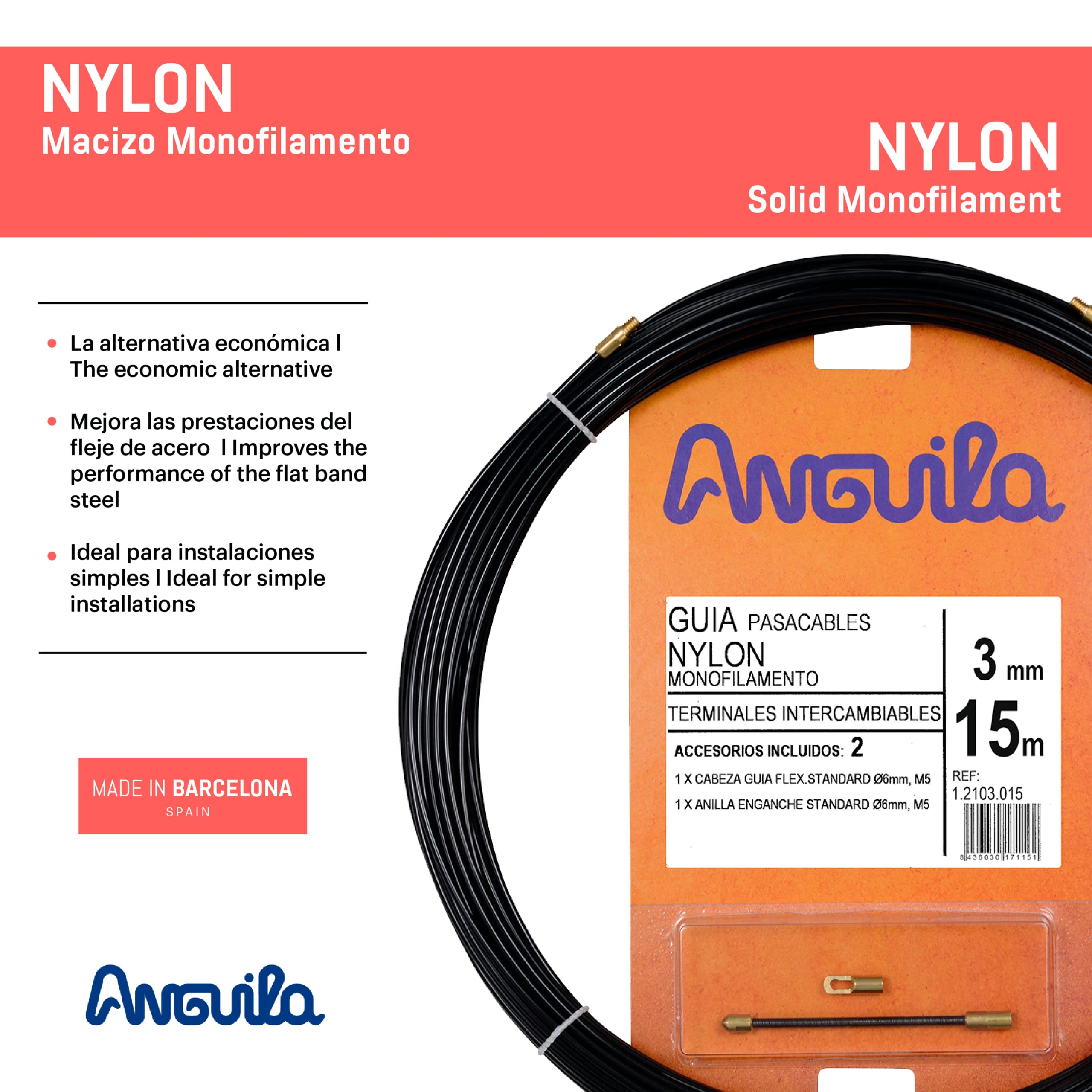 Anguila, Black/White, 3mm - Image 2