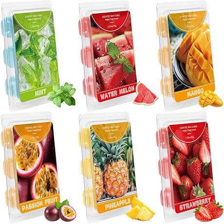 SCENTORINI 6-Pack Pineapple Wax Melts: Fruity, Refreshing and Long-Lasting Scent