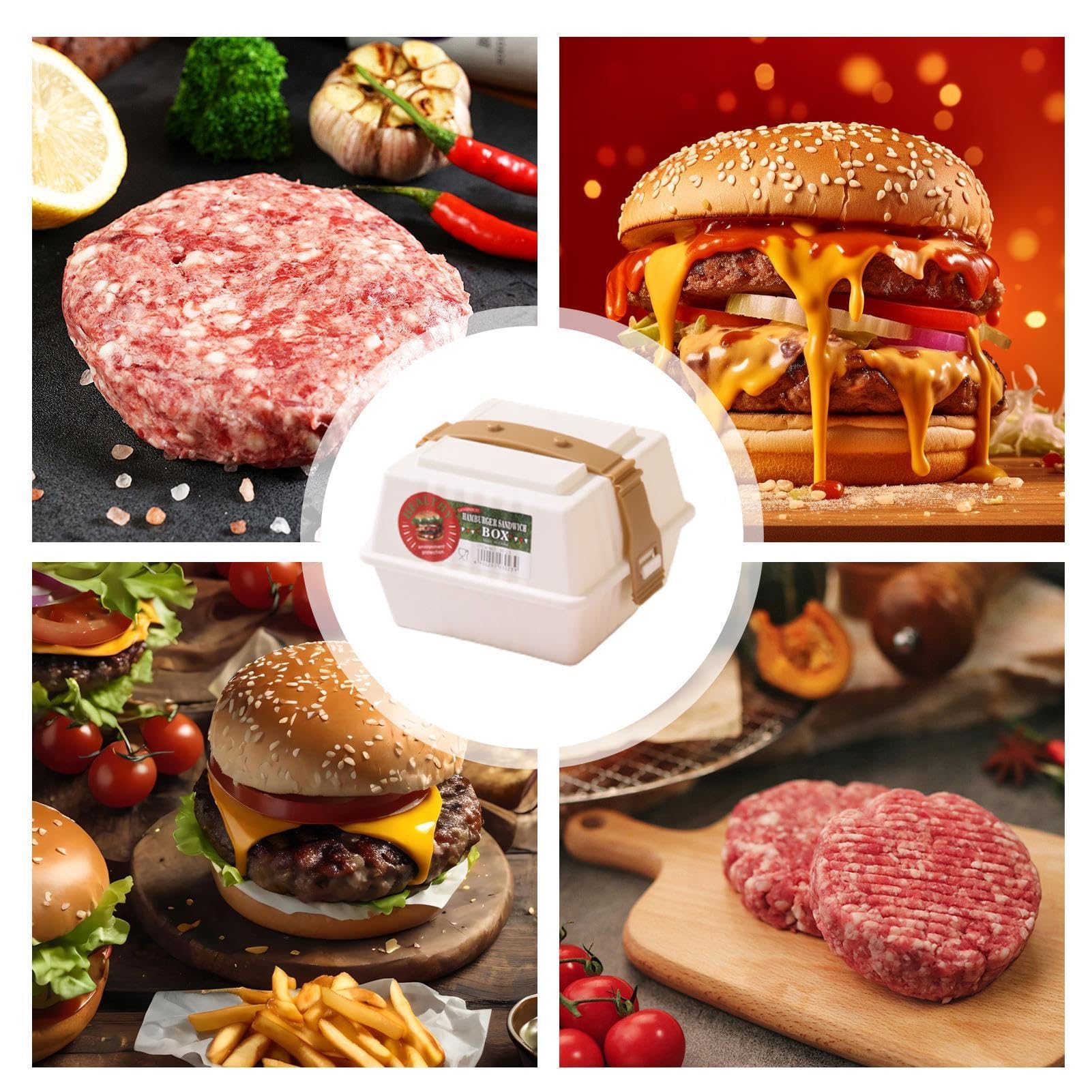 チリビーンズバーガー2ケース Amazon｜Jlobnyiun ハンバーガー容器 ランチ用 多目的ランチ
