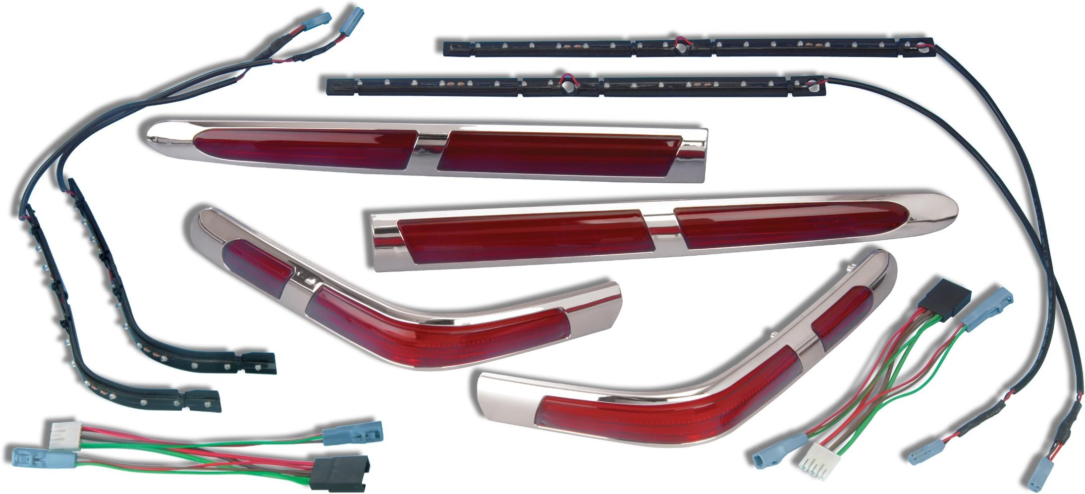 Show Chrome Accessories 52-702A Saddlebag Molding LED Light Set