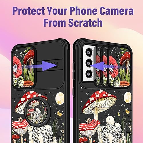 Miniatura 4 de Funda 2 en 1 para Samsung Galaxy S21 para mujeres, linda funda de teléfono para niñas, diseño gótico de esqueleto, divertido, espeluznante, horror,