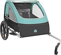 Vista 10 de Retrospec Rover - Remolque para bicicleta para niños, individual y doble pasajero, plegable