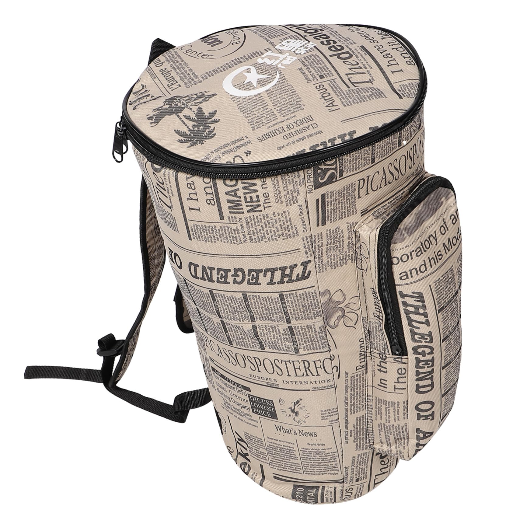 BESTonZON Afrikanischer Trommelkoffer - Afrikanische Trommel Tasche - Handgefertigte Trommel Tasche - Schwamm Djembe - Brown