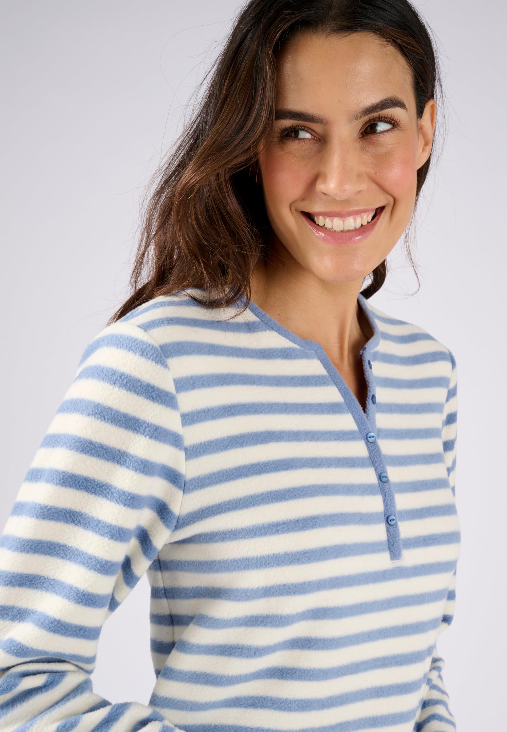 Damart Thermolactyl Femme Pyjama | Maille polaire, Polyester, Col Rond, Manches longues, Vêtement de Nuit