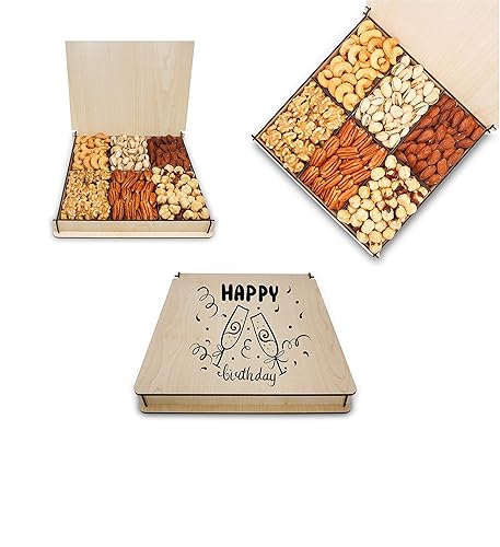 Miniatura 10 de Happy Birthday Husband Wife Novios y Novias  Best Friends  Cestas de regalo de nueces gourmet  Caja de comida de regalo fresca saludable que incluye