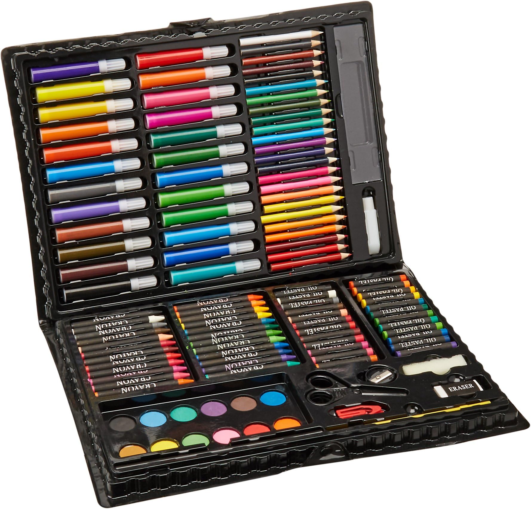 Darice 120-Piece Deluxe Art Set, Black